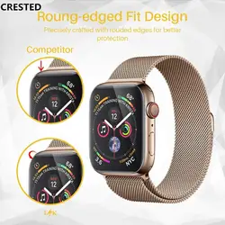 Экран протектор для чехол Apple Watch Series 4 44 мм 40 мм мягкая пленка Iwatch Группа 9D анти-шок защитный полный охват