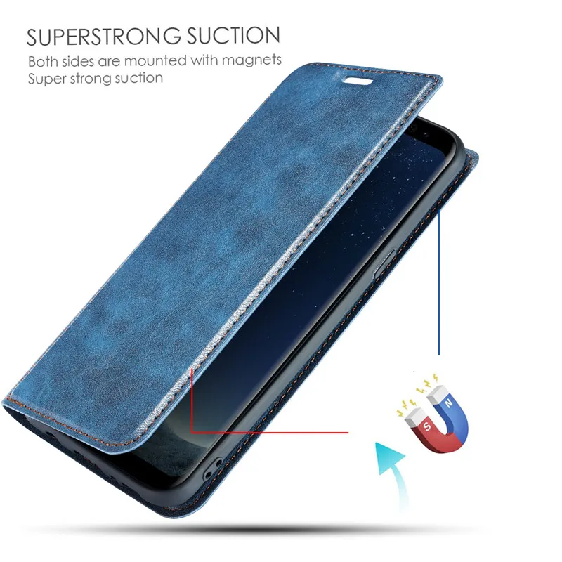 Чехол книжка для samsung galaxy S 8 S8 plus S8P + SM G950 G955 Ультратонкий чехол телефона с