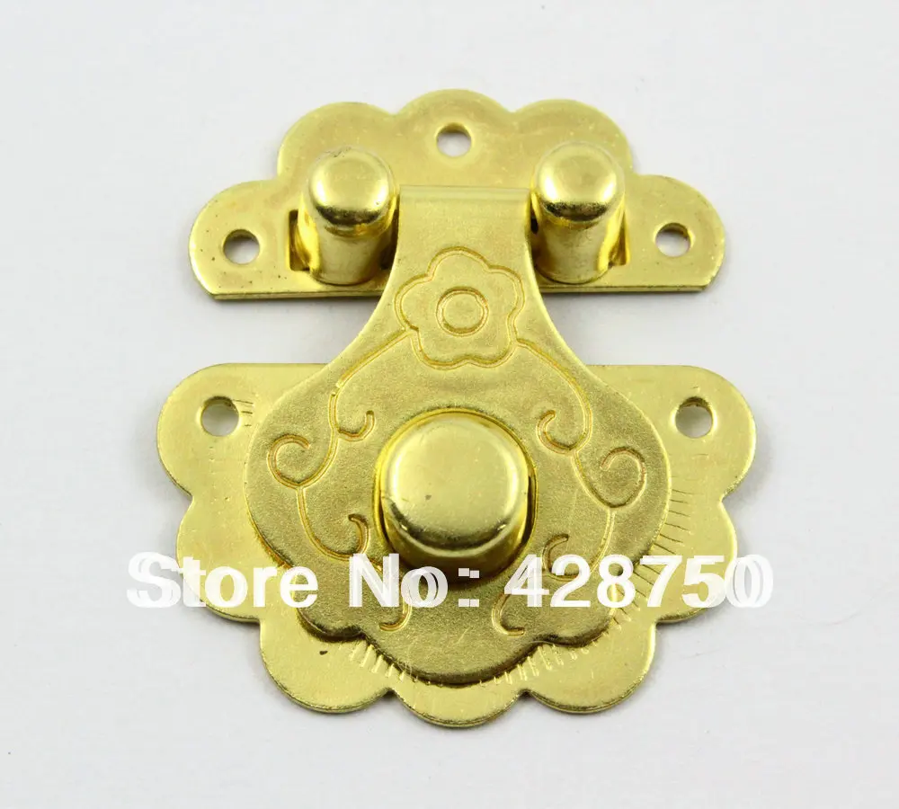 Gold Jewelry Box Hasp Latch Lock 36x40mm with Screwsin Hasps from Home