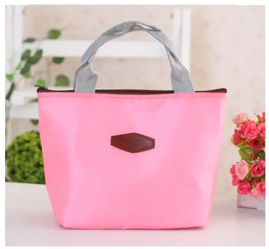 

1 piece Lunch Bag Solid Color Waterproof Oxford Portable Picnic Insulated Food Storage Box Tote Handbag Bolsa Para Comida