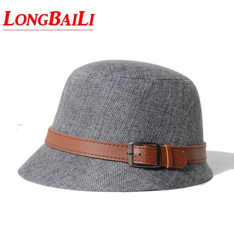 

Summer Lady Linen Straw Bucket Hat Sun Beach Caps For Women Leather Band CSDS009
