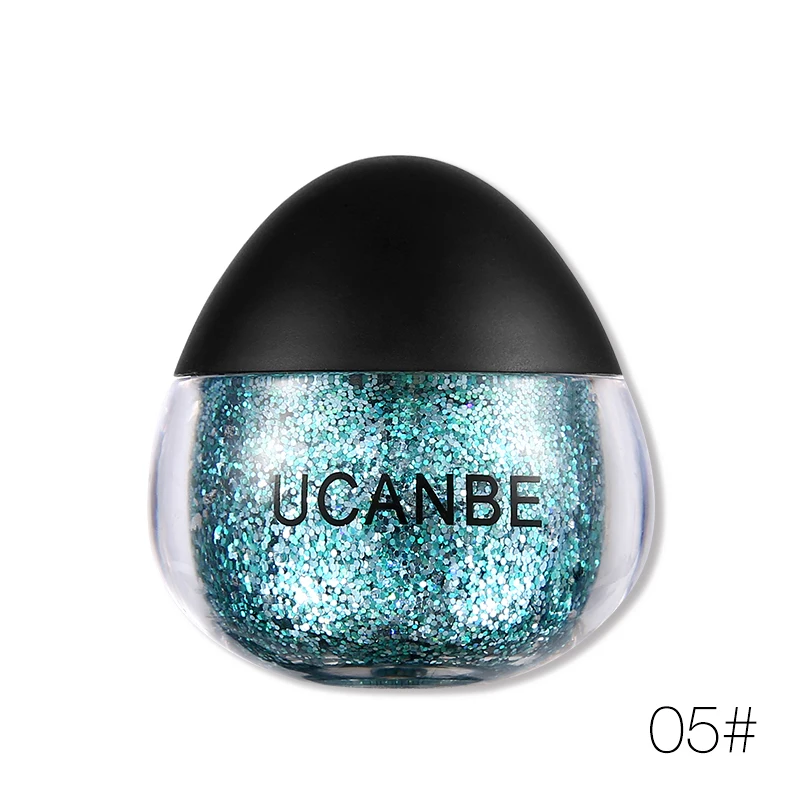 UCANBE Brand Polarized Highlighter Gel Eyeshadow Face Body Glitter Paste Cream Makeup Dimond Shine Hair Paint Cosmetic for Party