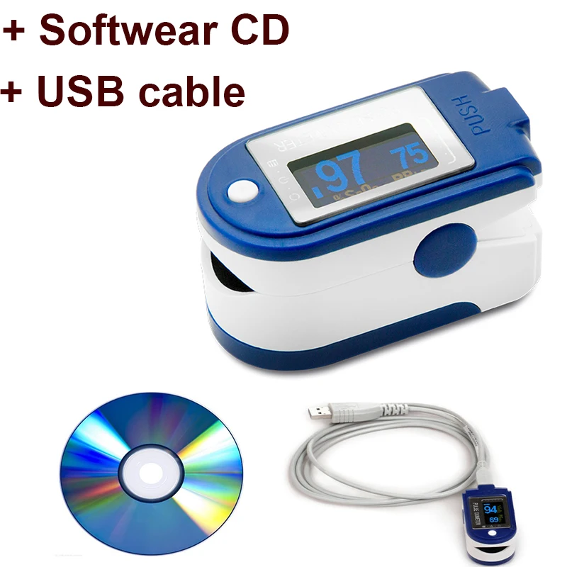 

Oximetro Pulse Rate,SPO2 Alarm Monitor Digital Ecectric Portable Home Health Care Fingertip Pulse Oximeter with PC Software