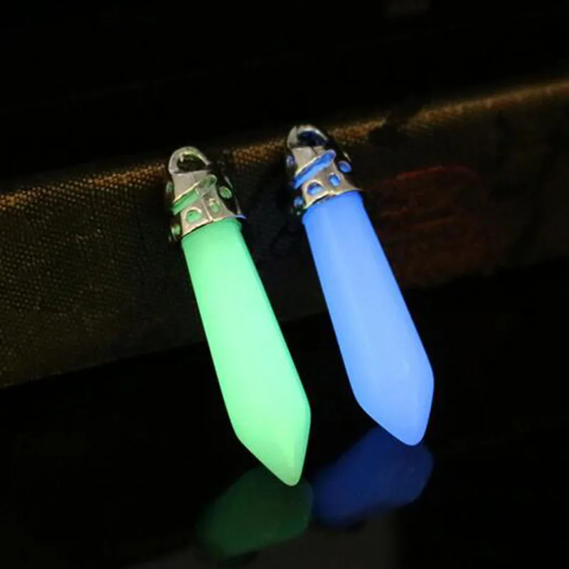 Ожерелье с подвеской из натурального камня светящееся в темноте|glow in the|glow