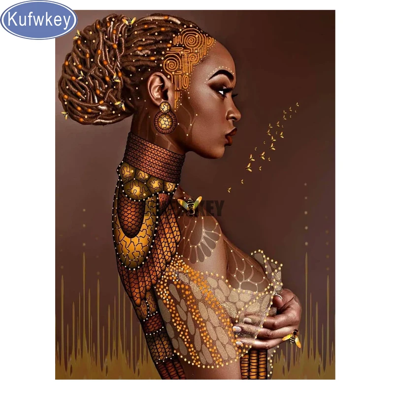 

african girl diamond embroidery bead diamond painting cross stitch full square diamond mosaic picture of rhinestones wall decor