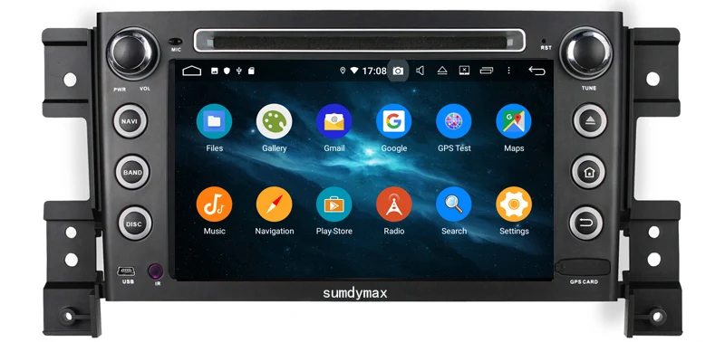 Flash Deal 7inch two din car audio multimedia player for suzuki vitara 2007-2011 with android 9.0 system octa core 4+64GB wifi gps navi 1