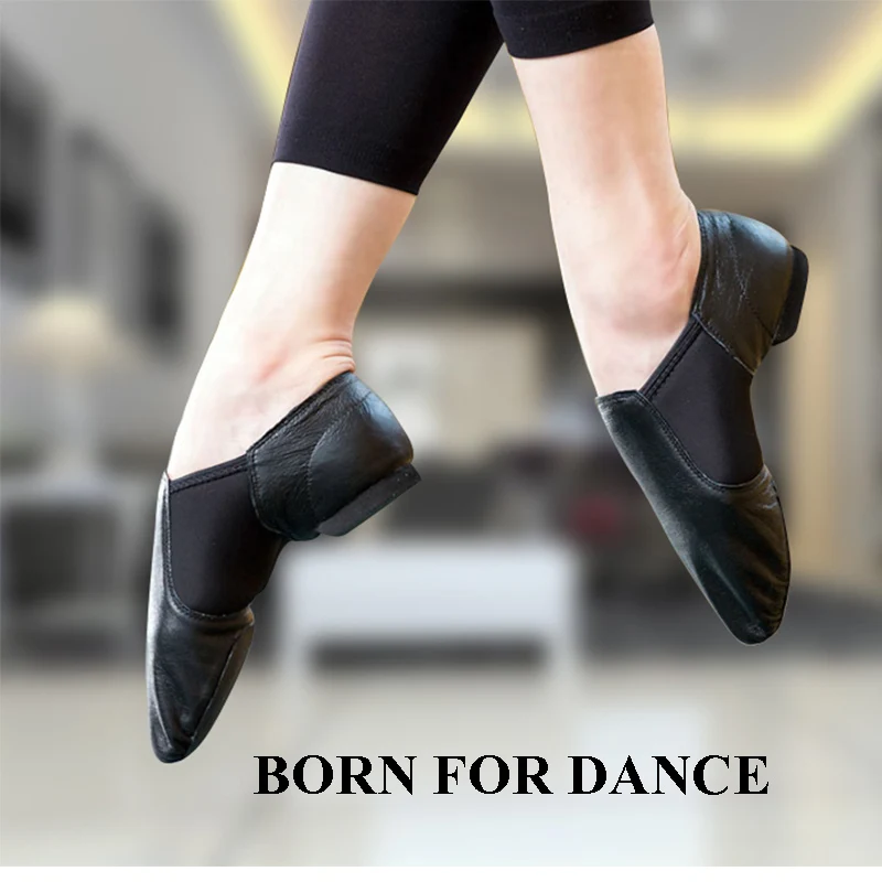 HROYL Jazz Dance Shoes For Men And Women Genuine Leather Standard Dance Shoes Unisex Casual Sneakers dance shoes