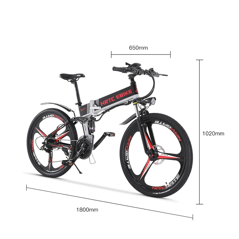 Discount 26inch electric mountain bike 48V lithium battery hidden frame 400w high speed motor max speed 42km/h Soft tail Hydraulic ebike 13