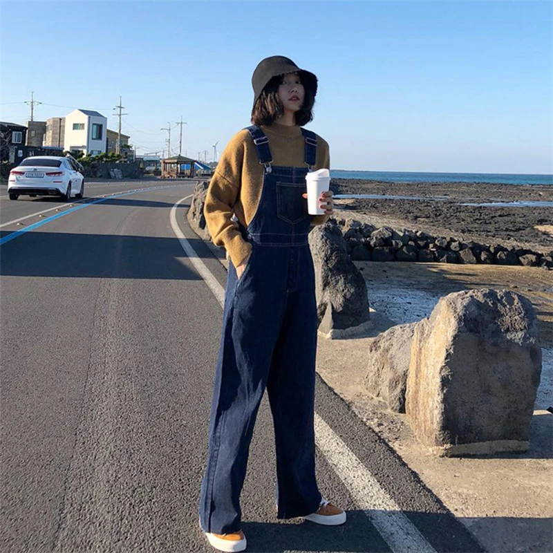 denim jumpsuit in the style