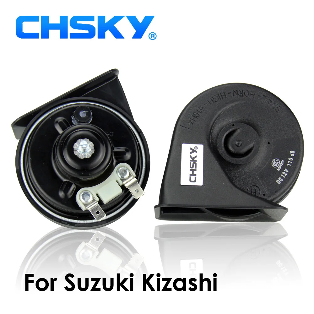 

CHSKY Car Horn Snail type Horn For Suzuki Kizashi 2010-2014 12V Loudness 110-129db Auto Horn Long Life Time High Low Klaxon