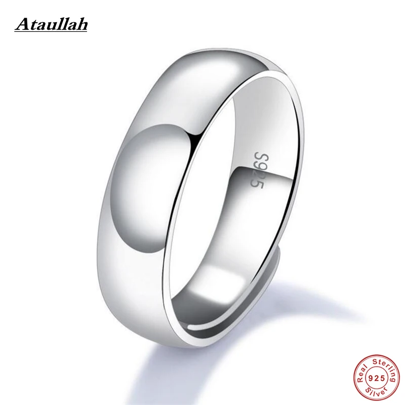 

Ataullah Solid 925 Silver Ring for Men Fashion Simple Style Jewelry Engagement Men Rings Free Size RWD878