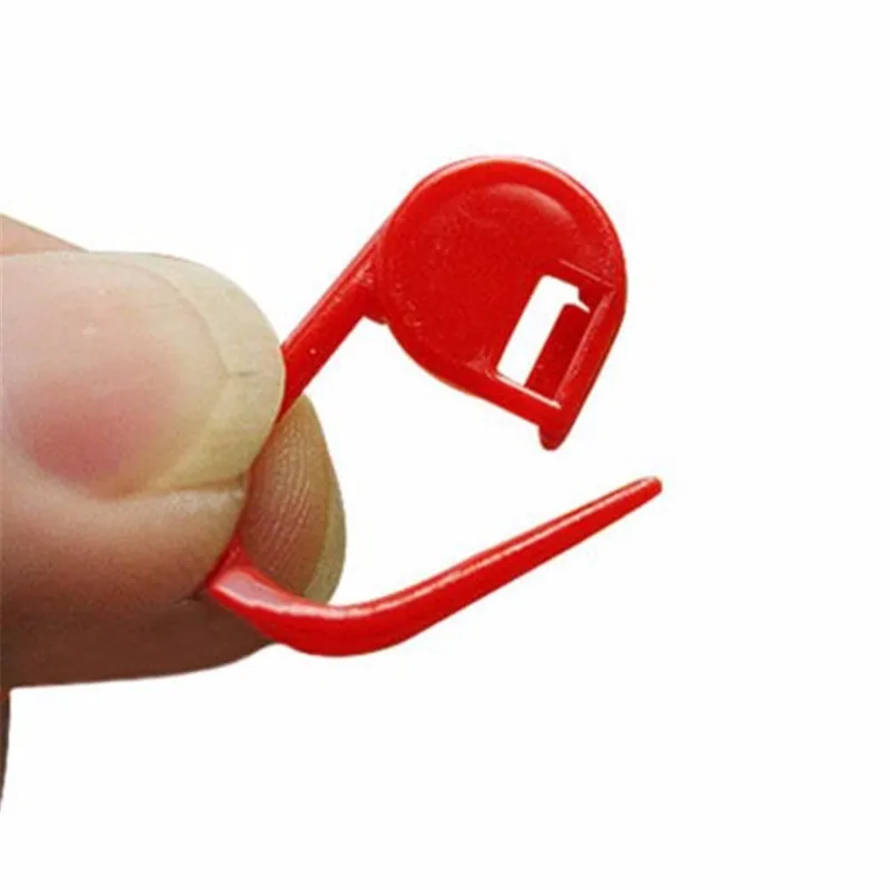 100 шт. Вязание пластиковый крючок иголка для рукоделия зажим маркерные крючки канцелярских принадлежностей