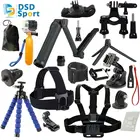 Save 2.31 on SAQN for GoPro Accessories with 3 Way monopod grip mount chest harness for go pro hero 4 5 3 2 sjcam sj4000 action camera 08A