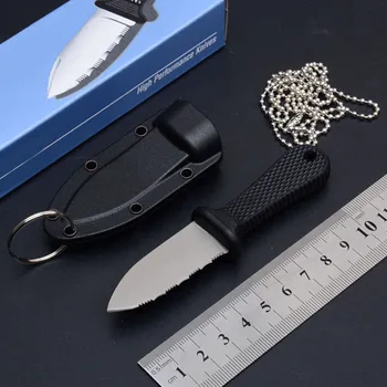 

Tactical Fixed Blade Hunting Knife Fruit Small Straight Mini Handle EDC Pocket Outdoor Tools Camping Survival Necklace Style