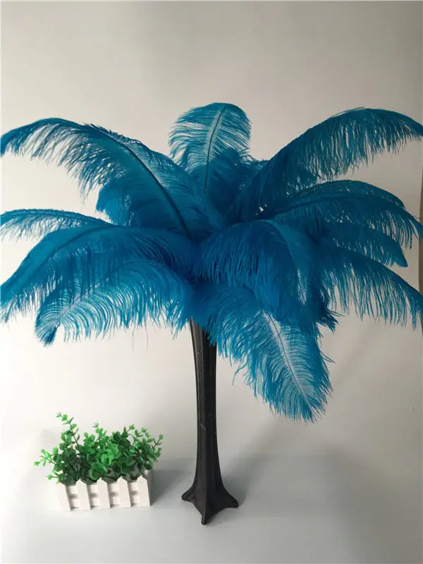 

Free Shipping 50 pcs 15-55cm 6-22inch Turquoise Blue Ostrich Feathers Party Wedding Decorative Feather Hotel Home Decorations
