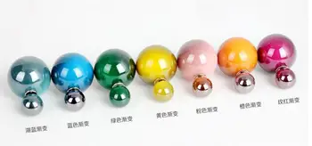 

Gradient Double Bubble Bead Stud Earrings Fashion Women Jewelry