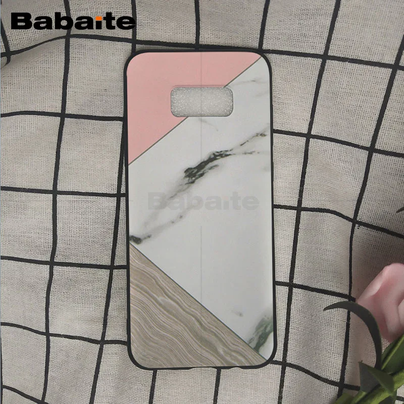 Fashion Geometric Splice Pattern Marble gold pink marble stone