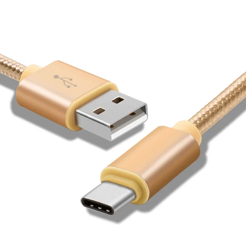 Кабель USB Type C 3 фута нейлоновый металлический кабель для быстрой зарядки и