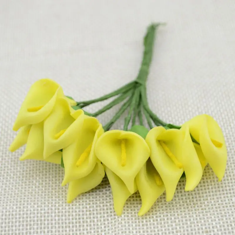 2,5 см дешевый искусственный цветок пенный цветок Моделирование бумажные каллы цветок Моделирование цветы 72 шт./лот