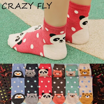 

CRAZY FLY 2020 Spring Cartoon Cat Socks 3D Animals Style Striped Cotton Women Floor Harajuku Funny Socks meias