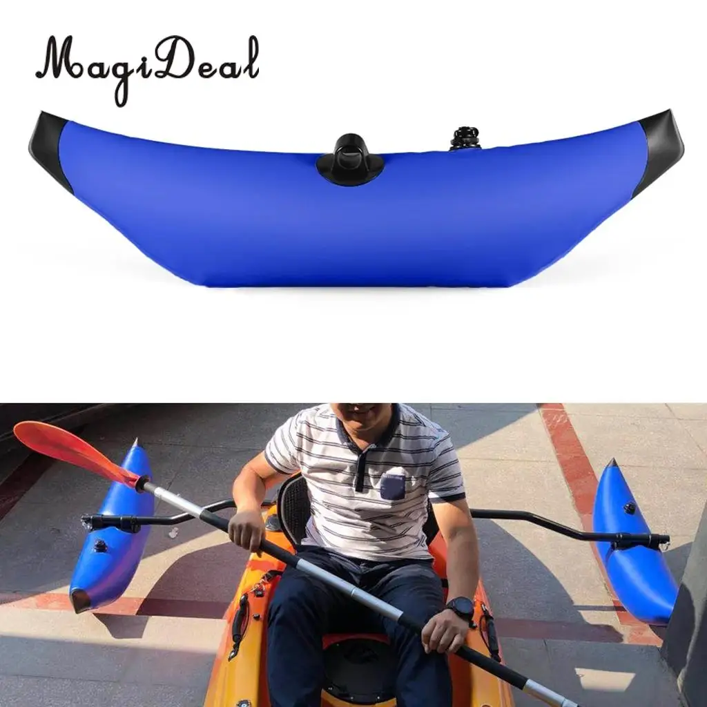 2 Pieces Premium Blue PVC Kayak Outrigger / Stabilizer Water Float Buoy for Boat Fishing Standing SUP Beginners