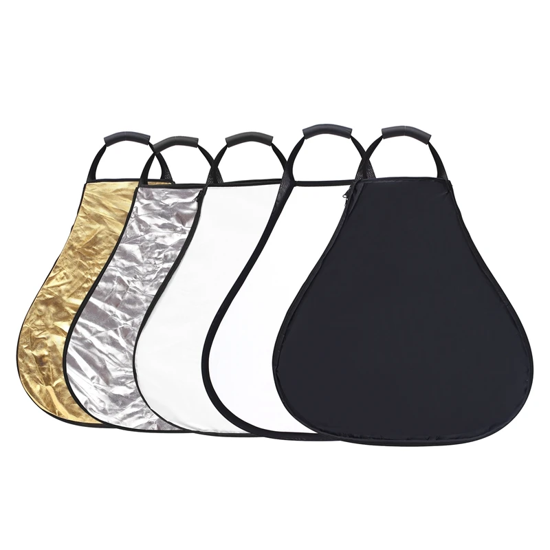 CY 60cm Hot Triangle Portable Collapsible Light Photography Reflector with the handle for Studio Multi Photo