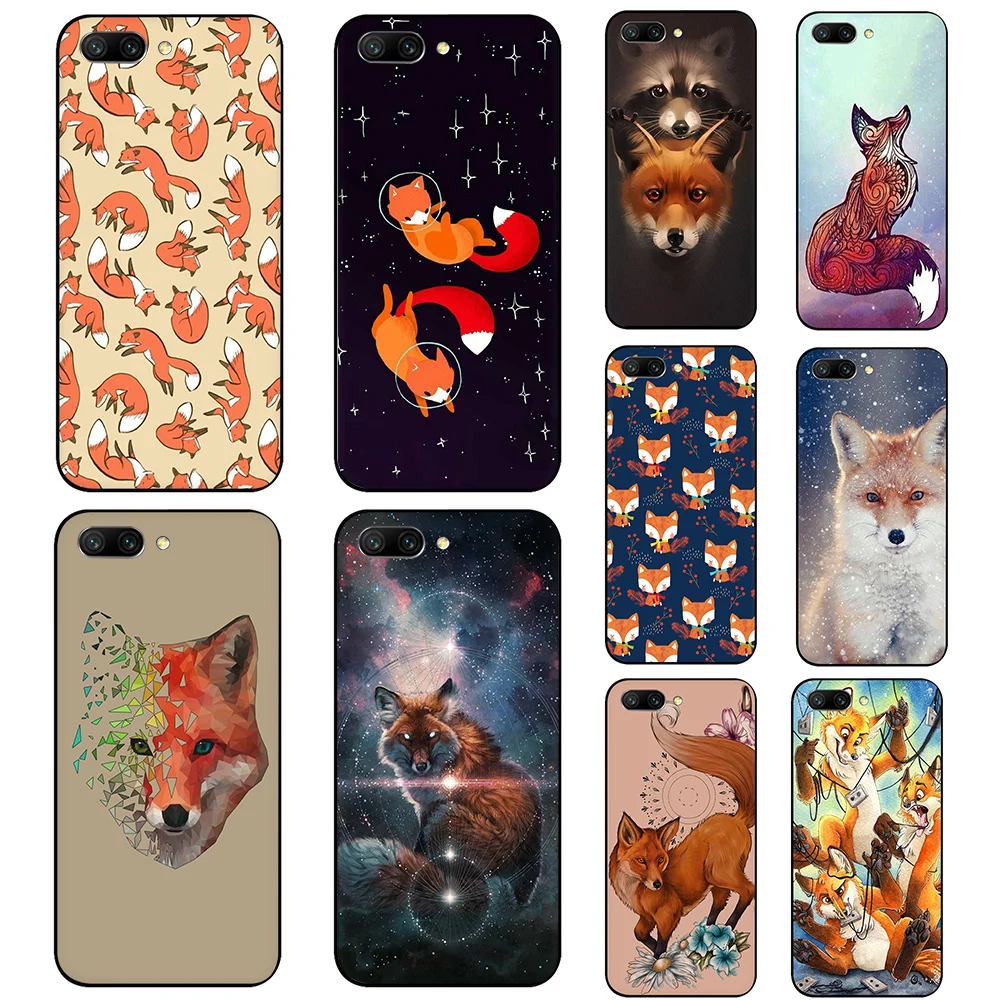 

Animal More Cute Fox Soft TPU Silicone phone cover case for Huawei Y6 Prime 2017 2018 Honor 6A 7A 7C 7X 8 8X 9 10 Lite