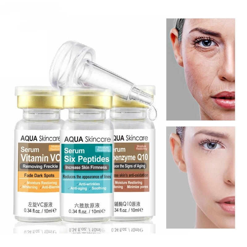

AUQUEST 3Pcs/Set Vitamin VC serum & Six Peptides Serum And Coenzyme Q10 Serum Acne Whitening Anti-Aging Wrinkle Removal Serum