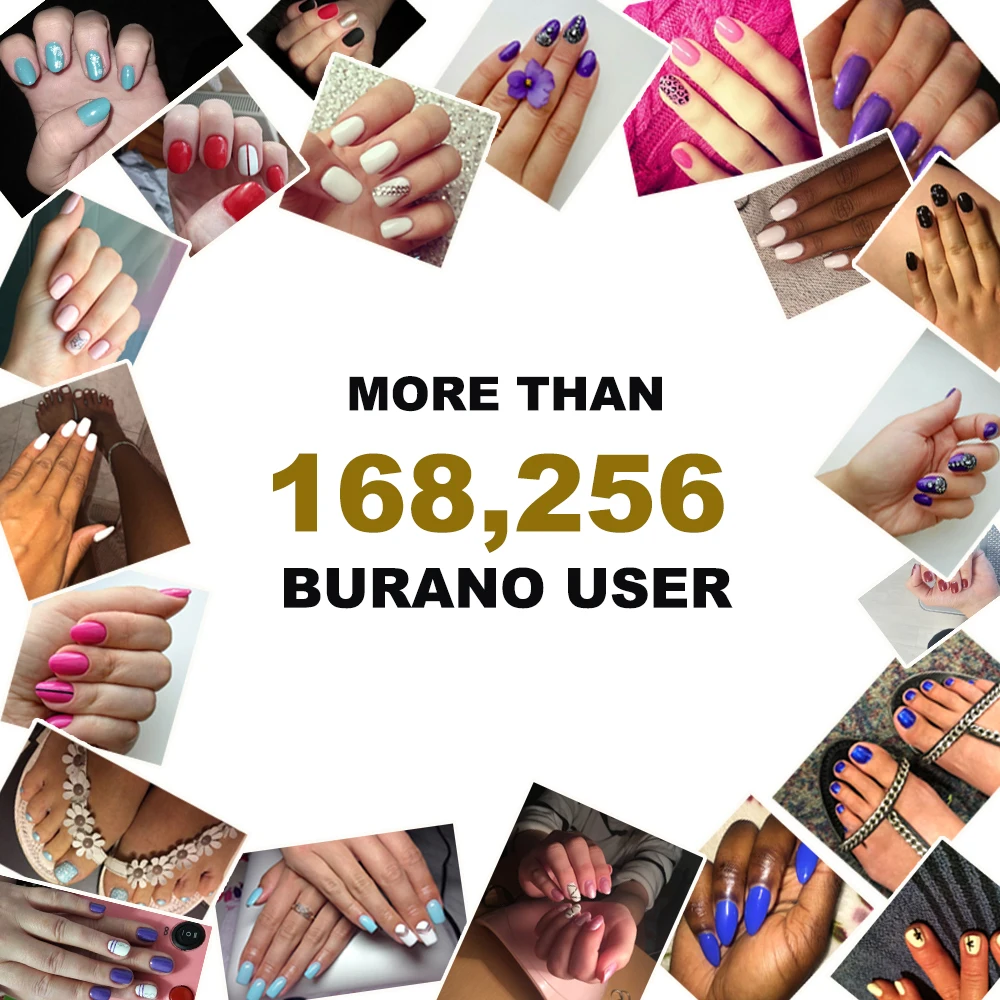 Набор для сушки ногтей BURANO 36 Вт СВЕТОДИОДНЫЙ УФ лампа и Гель лак верхнее Базовое