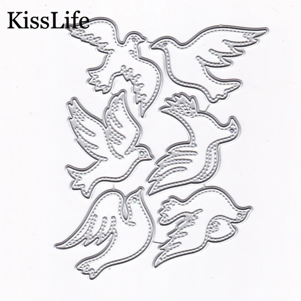 

6Pcs/Set Birds Metal Cutting Dies 4.7"3.7" 2019 New DIY Animal Die Cut for Card Making Scrapbooking Alinacrafts Christmas Dies