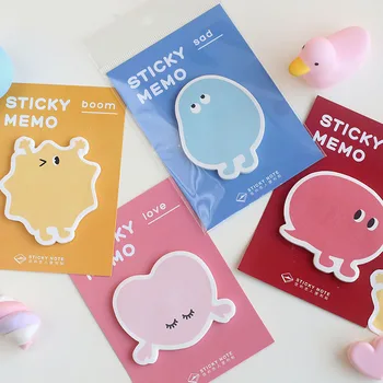 

4 pcs Cute big eyes sticky note set Color To do memo post Adhesive check list marker it sticker Stationery Office School F623