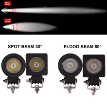 2 pcs 10 W LED Del Motociclo Faro Moto Camping Car Lampada Della Nebbia Super Bright Faro Auto 12 V 24 V spot Flood Guida Indicatore