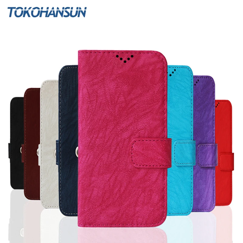 

TOKOHANSUN Universal Case For BQ Mobile BQS 5057 5528L 5512L Strike 2 Forward Cases Flip Wallet Phone PU Leather Cover
