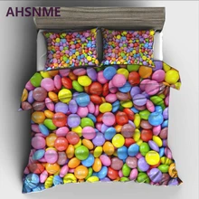 AHSNME красивый спальный конфетный сладкий Комплект постельного белья высокого разрешения с принтом пододеяльник для RU AU EU US размер рынок jogo de cama