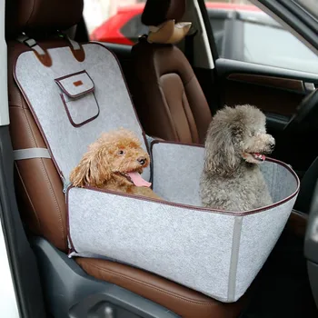 

2-In-1 Pet Dogs Cats In-Car Front Seat Cover Mat Pad Protector Retro Waterproof Pet Bucket Seat Cushion Cover For Small Dogs h2