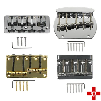 

Chrome/Black Top Load Saddle For 4-String Electric Bass Guitar Bridge Free Shipping Wholesales