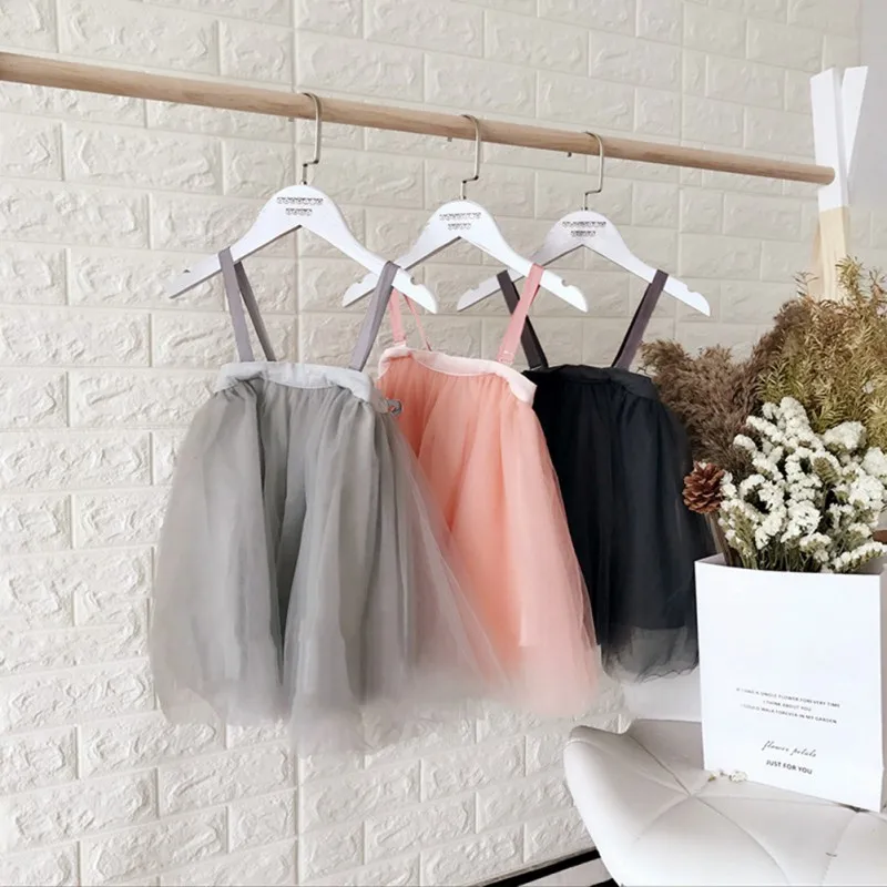 

Novelty Baby Girls Clothes Dress Tutu Summer Kid Girls Dual Dresses Strap Backless Net Yarn Princess Clothes