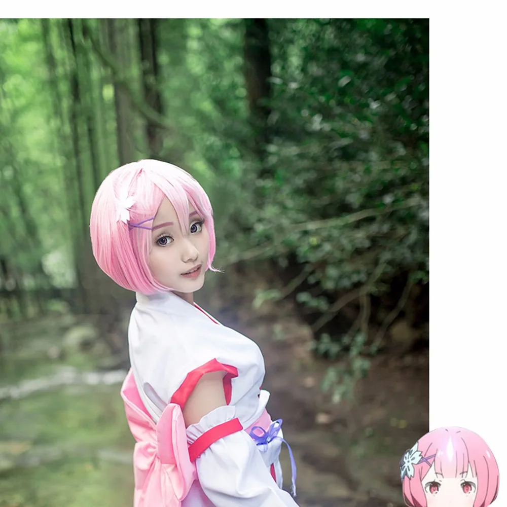VEVEFHUANG Re: Zero Hajimeru Isekai Seikatsu Ram Rem детское платье-кимоно для близнецов женские костюмы на Хэллоуин для девочек