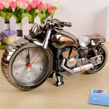 

1pcs Fashion Creative Motorcycle Alarm Clock Home Decoration Wall Clock Desktop Clock Saat New Year Christmas Decoration.j