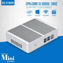 OEM/ODM Mini pc Dual core I3 5005U X86 6*USB HDMI+VGA DDR3 8G RAM 256G SSD WIFI Mini pc windows minii computer tv box