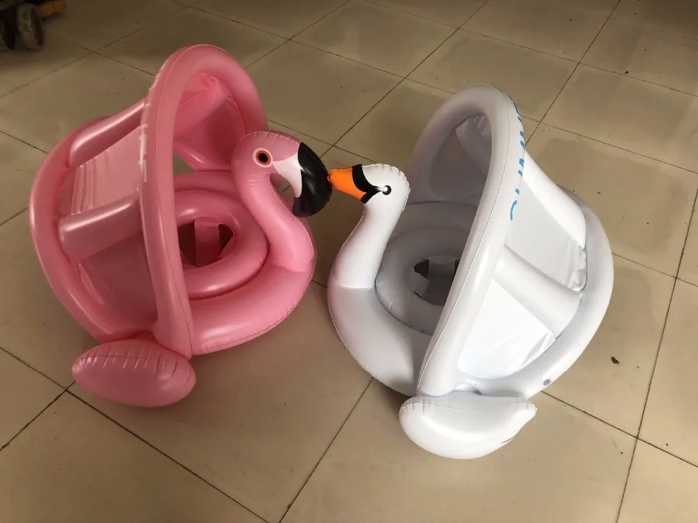 Bebê Inflável Piscina Flutuante com Sombrinha Ride-On