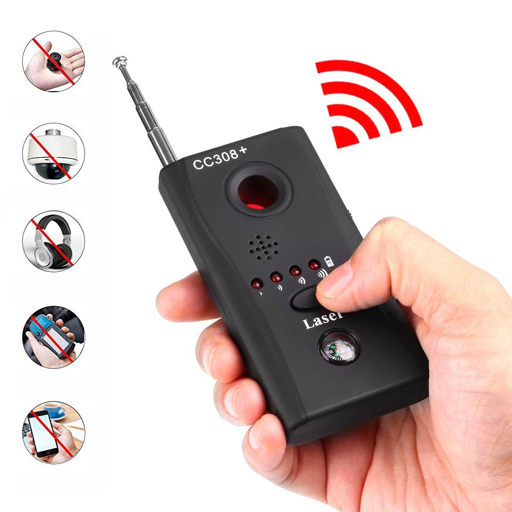 CC308+ Anti-Spy RF Signal Bug Detector Mini Wireless Camera Radio Wave Signal GSM Device Finder Laser Detector