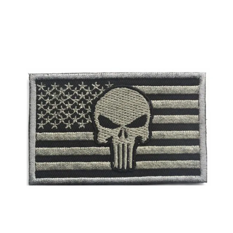 Американский флаг вышивка Каратель нарукавная повязка аксессуары к военной униформе значок стикер крючок нарукавная повязка тактическая одежда ткань