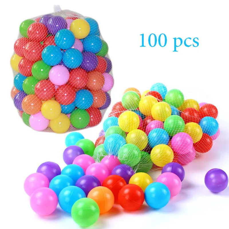 

100 pcs/pack Colorful Balls Eco-Friendly Soft Plastic Ocean Ball Kid Swim Pit Ballenbak Toy Water Pool Ball Baby Outdoor Toys