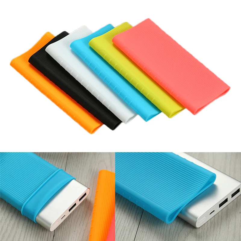 

Silicone Case for Xiaomi Power Bank 2 10000mAh 2018 new Rubber Cover Pouch Skin friend External Battery Protector Case Anti-slip