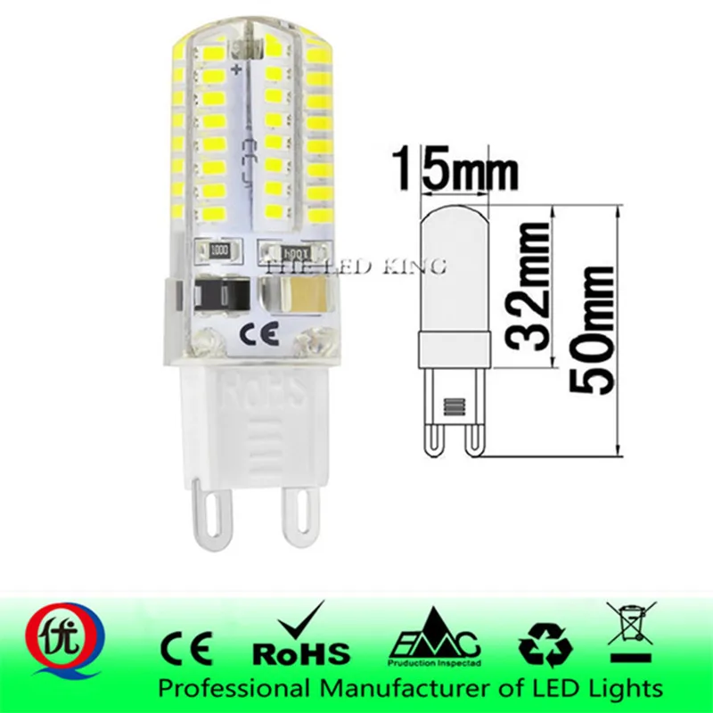 

G9 led bulb AC220V 3014 7W 9W 12W 15W 21W LED Crystal Silicone Candle Replace 40-100W halogen lamps Christmas bedroom led light