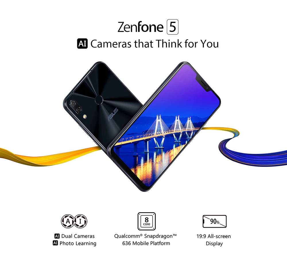 Глобальная версия ASUS ZenFone 5 ZE620KL телефон 6," 19:9 FHD+ экран Android 8,0 Qualcomm Snapdragon 636 4 Гб 64 Гб 4G Смартфон NFC