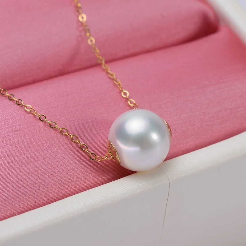 

Akoya pearl pendant S925 female silver K Lu Tong Jinlu clavicle Pearl Necklace Chain