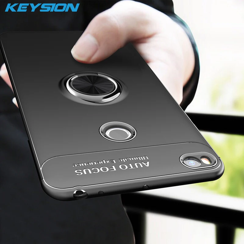 Роскошный чехол KEYSION с кольцом держателем для телефона Xiaomi Mi Max 2 магнитная