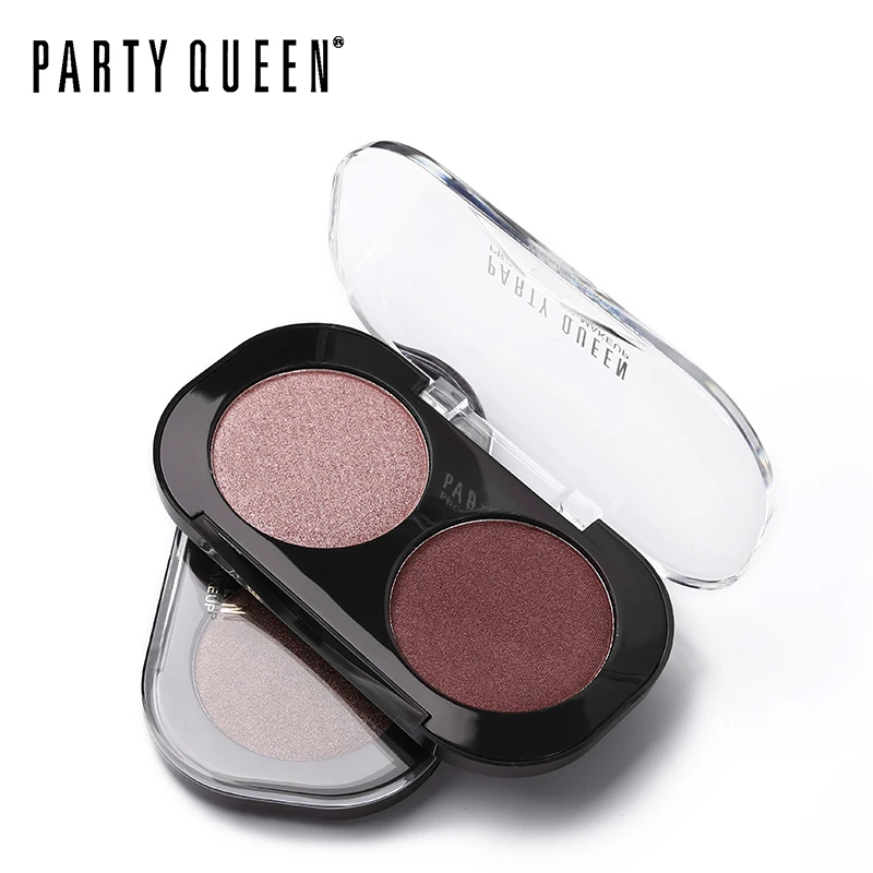 Party Queen Shimmer Matte 2 вида цветов Палитра теней для век Косметика телесный Пигмент Макияж интенсивный блеск цвет земли дымчатые тени для век